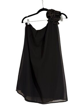Fab’rik Elegant One-Shoulder Black Shift Dress